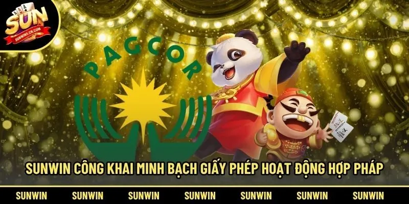 Sunwin công khai minh bạch giấy phép hoạt động hợp pháp